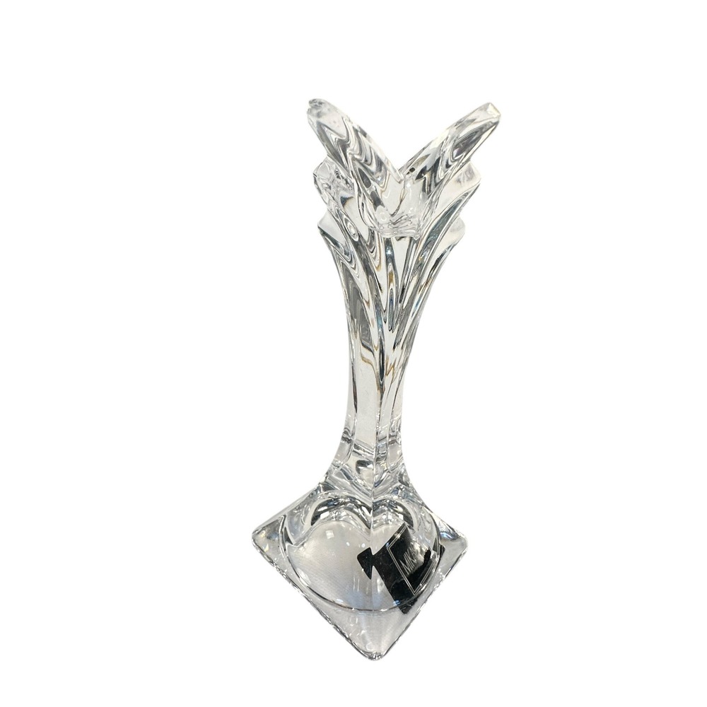 Mikasa Crystal Flower Bud Vase Clear Glass Diamond Cut‎ Base Elegant Decor